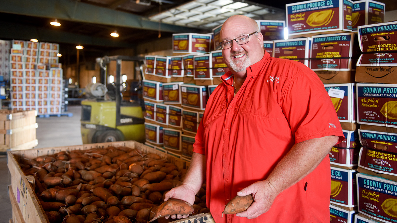 David L. Godwin is another third-generation sweet potato farmer and owner of Godwin Produce Co. in Dunn.