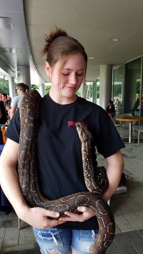 Carley-Martin holding a snake